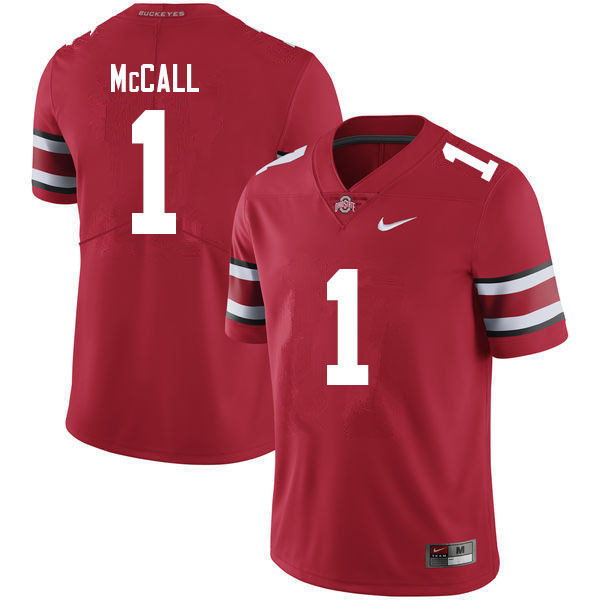 Men #1 Demario McCall Ohio State Buckeyes College Football Jerseys Sale-Red